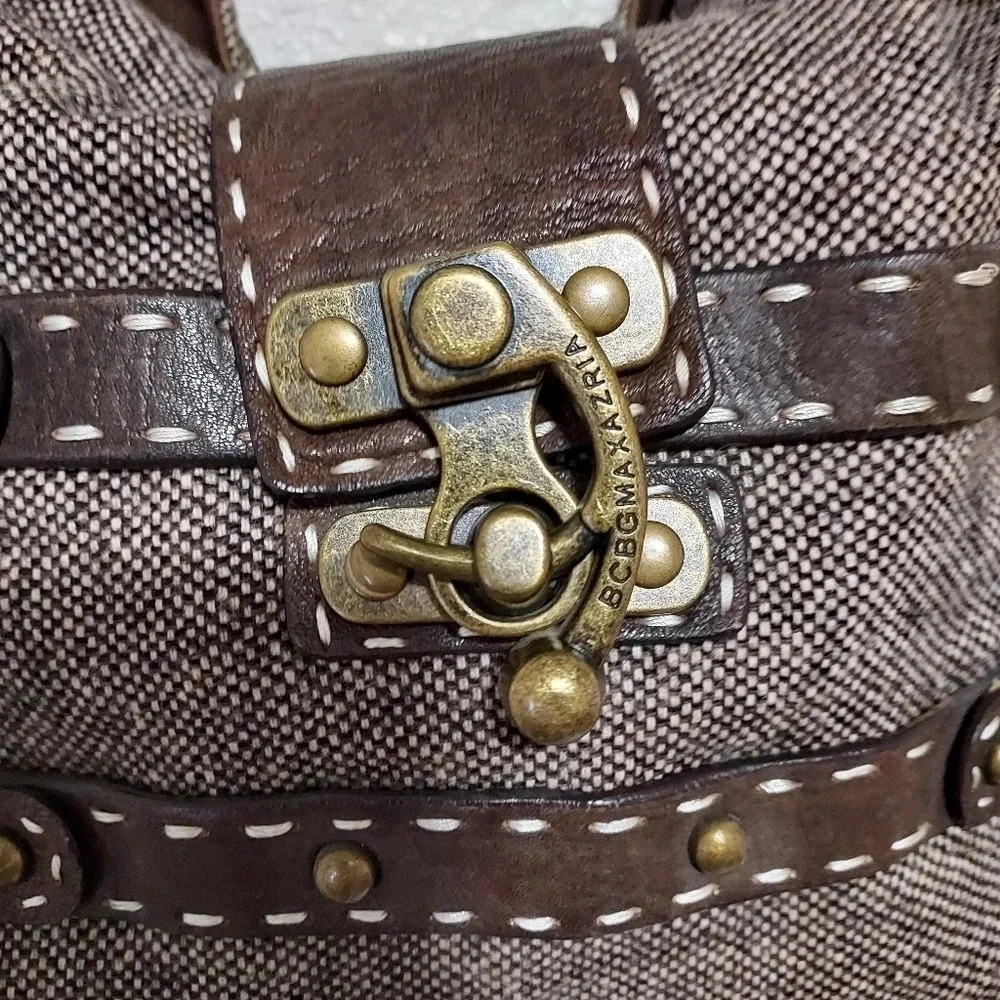bcbgmaxazria Leather and tweed shoulder bag - Picture 3 of 16